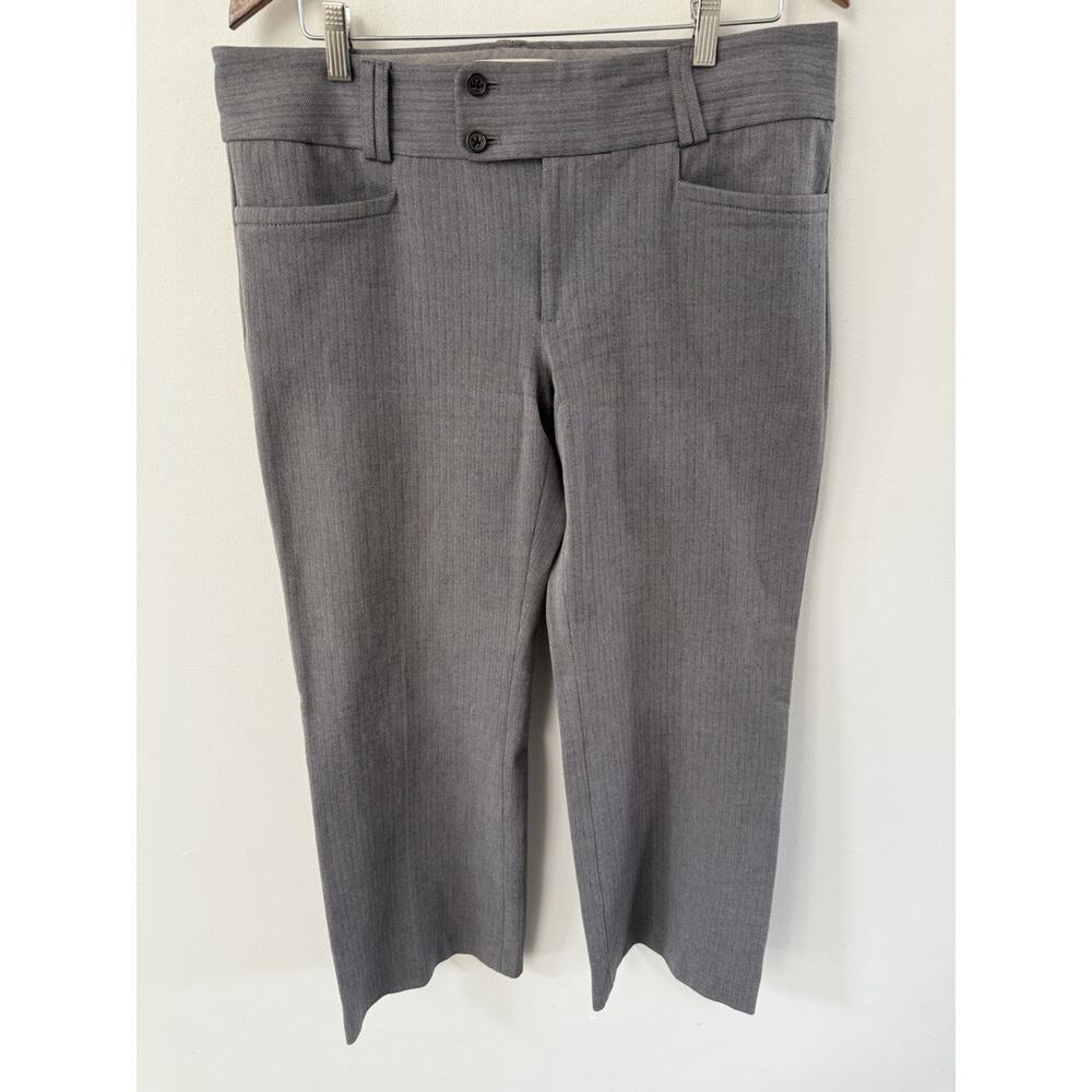 Banana Republic Size 14 The Sloan Fit Stretch Career Wide Leg Pants Gray